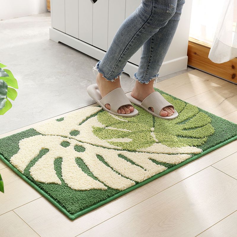 Fashion Leaves Polyester Fiber (polyester) Floor Mat