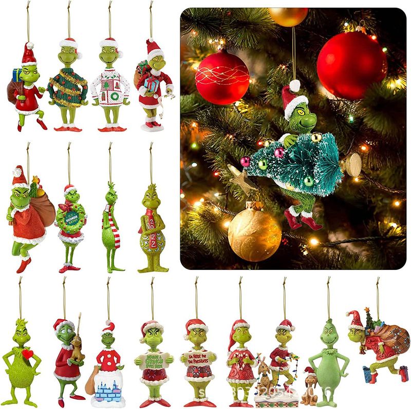 Christmas Fashion Cartoon Arylic Party Hanging Ornaments