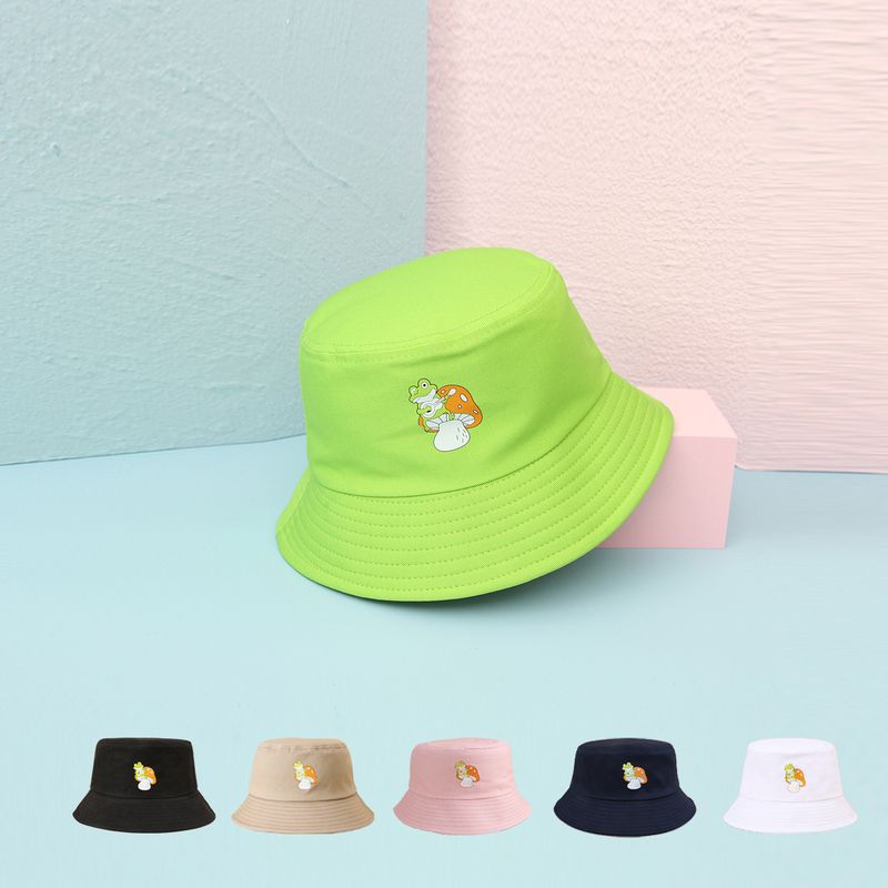 Unisex Simple Style Mushroom Handmade Wide Eaves Bucket Hat