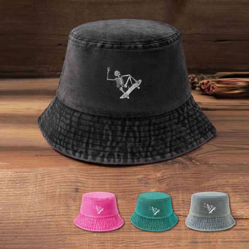 Unisex Retro Schädel Bucket Hat