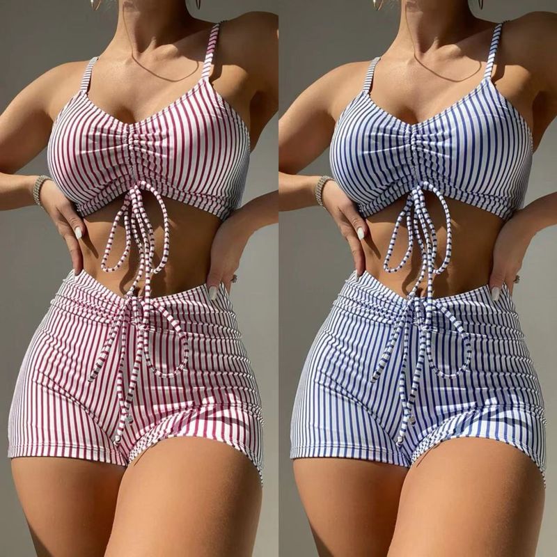 Women's Stripe 2 Piece Set Bikinis