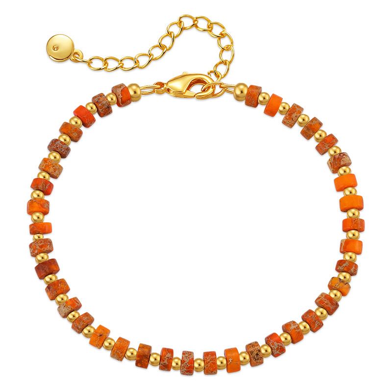 Style Ethnique Géométrique Perlé Le Cuivre Bracelets 1 Pièce