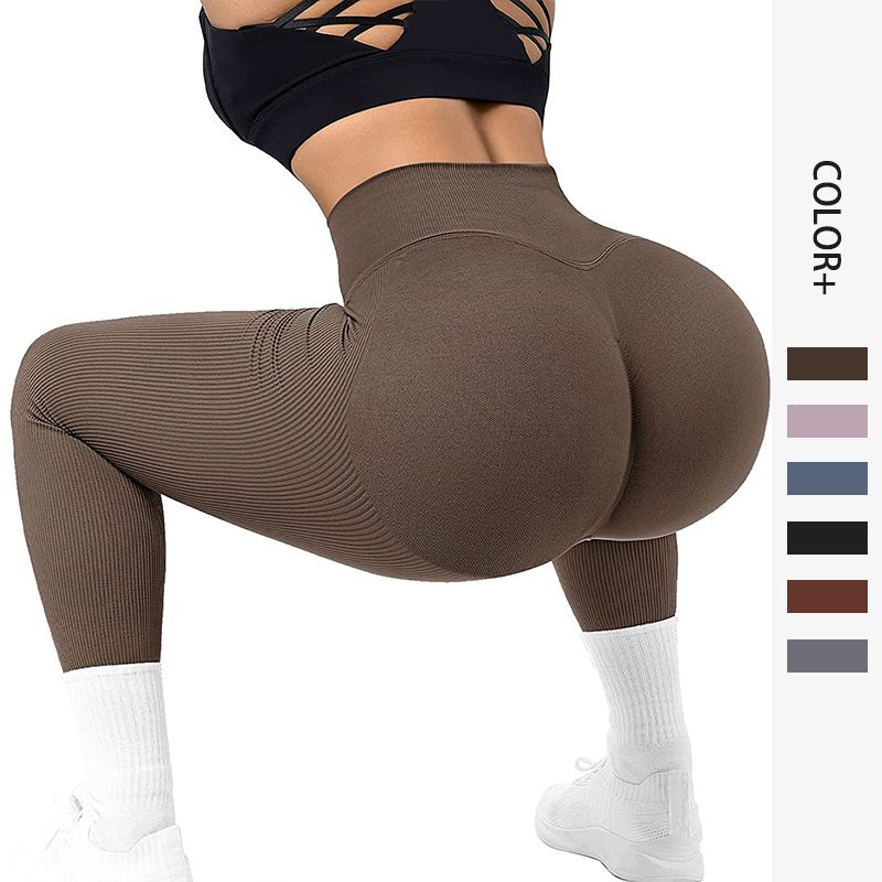 Sports Solid Color Nylon Active Bottoms Leggings