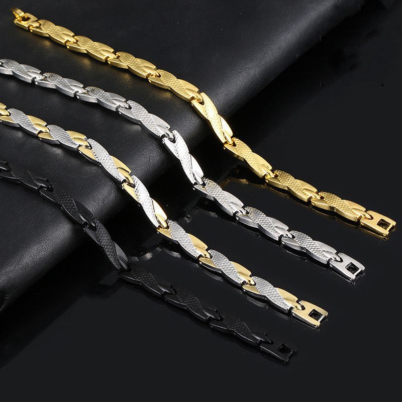 Fashion Round Metal Men's Bracelets 1 Piece