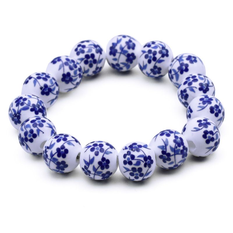 Ethnic Style Flower Alloy Ceramics Beaded Women's Bracelets 1 Piece