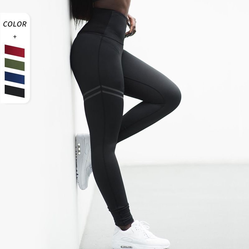 Sports Solid Color Polyester Active Bottoms Leggings