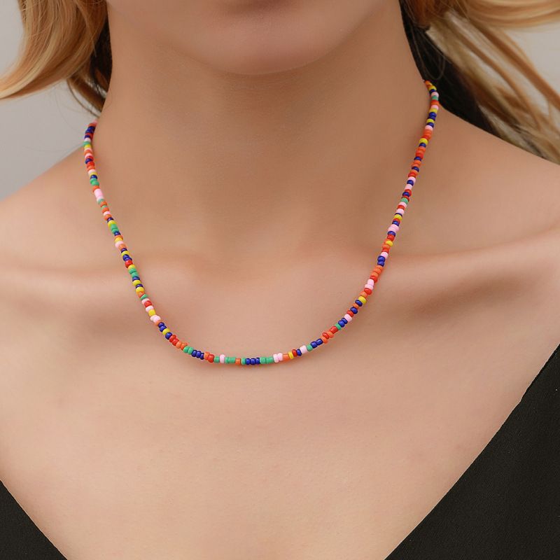 Bohemien Geometrisch Perlen Frau Halsband 1 Stück