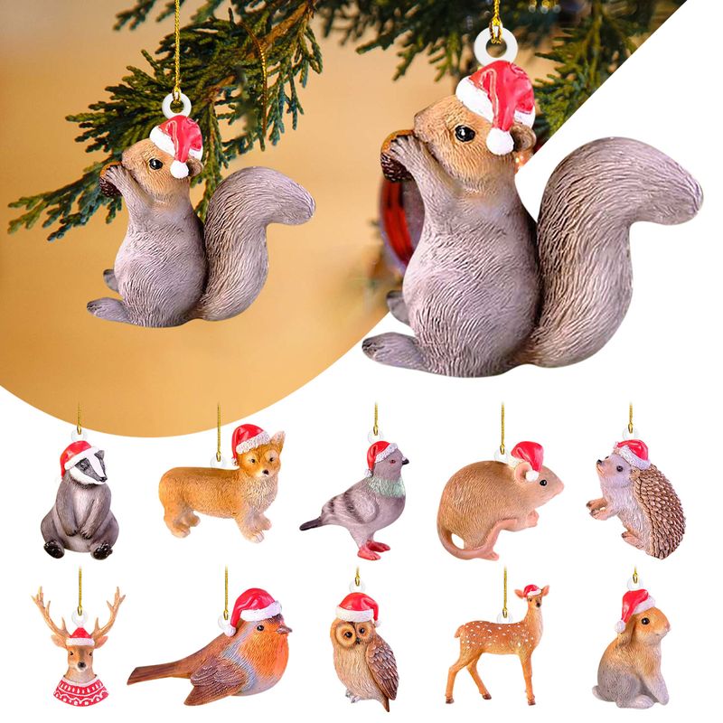 Christmas Cute Animal Arylic Party Hanging Ornaments