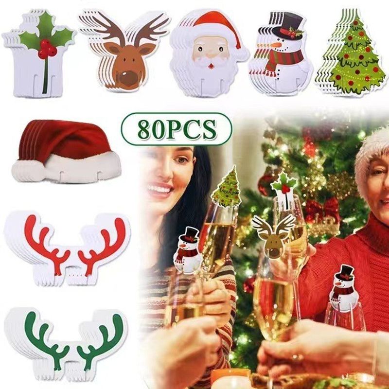 Christmas Fashion Deer Paper Party Decorative Props 1 Set