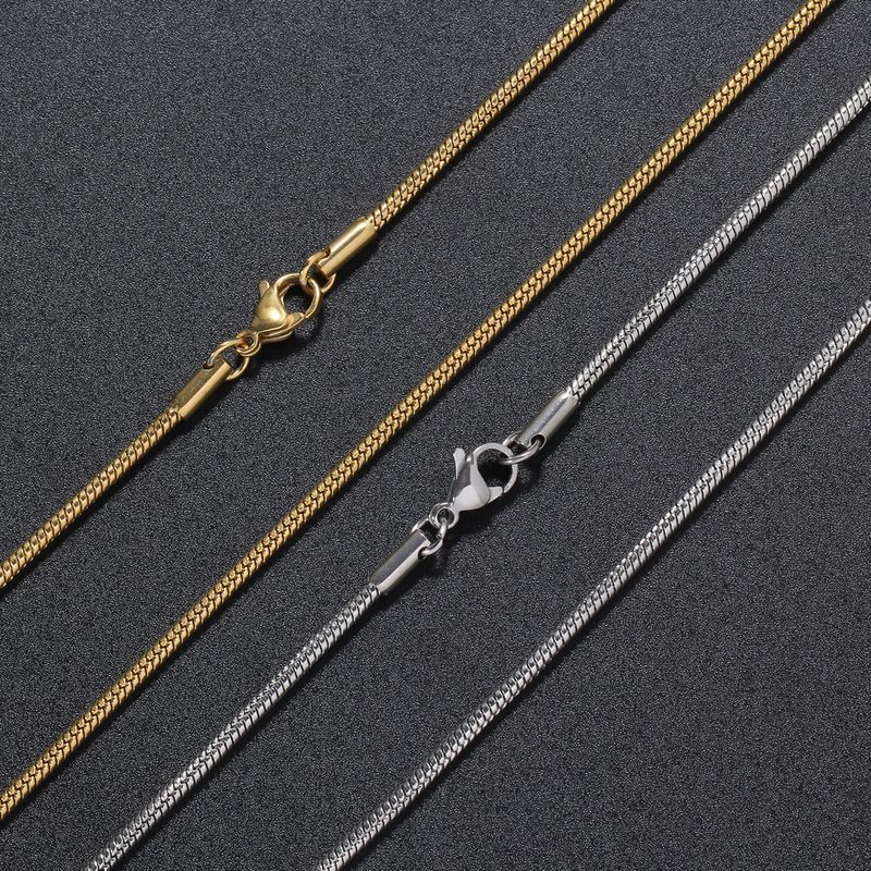 Fashion Geometric Stainless Steel Plating Unisex Necklace