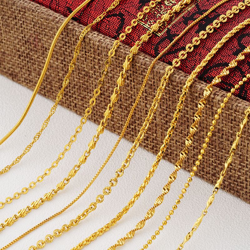 Einfacher Stil Geometrisch Kupfer Vergoldet Halskette