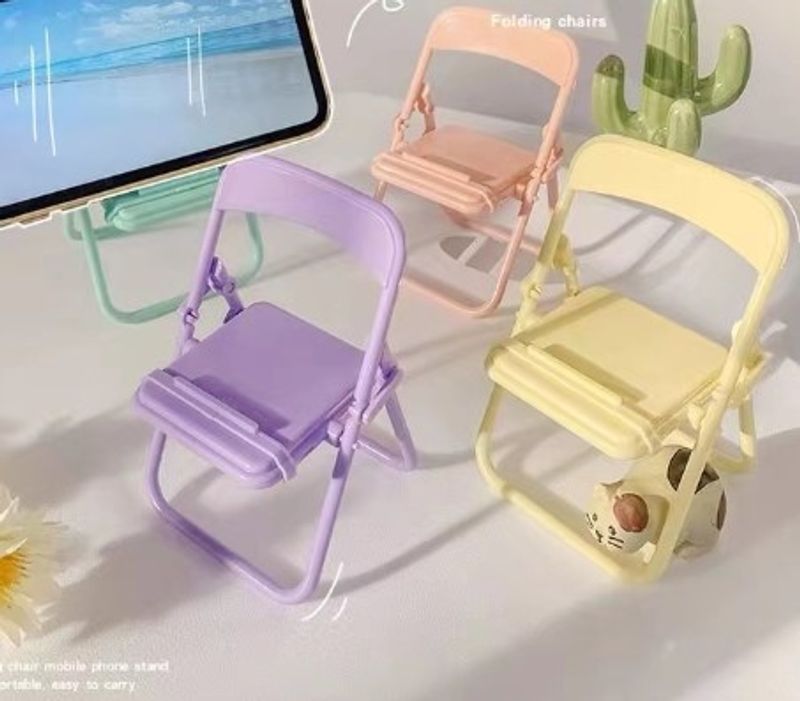 Creative Chair Desktop Folding Portable Cute Mobile Phone Bracket
