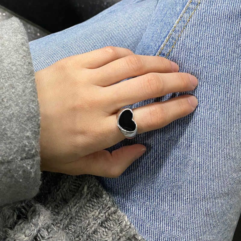 Mode Herzform Kupfer Emaille Ringe 1 Stück