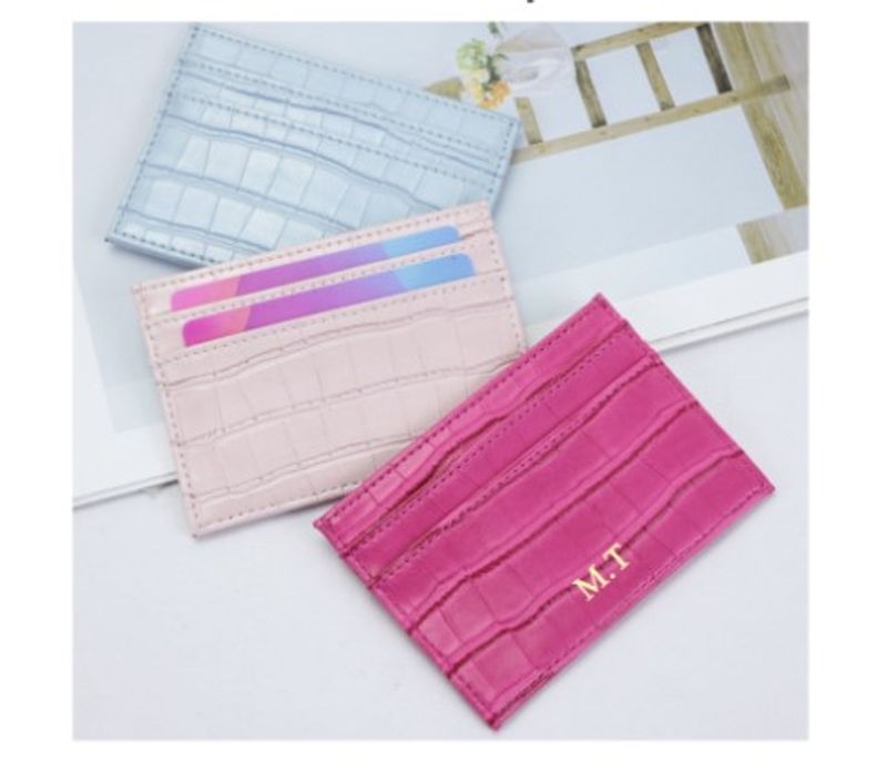 Unisex Solid Color Pu Leather Open Card Holders