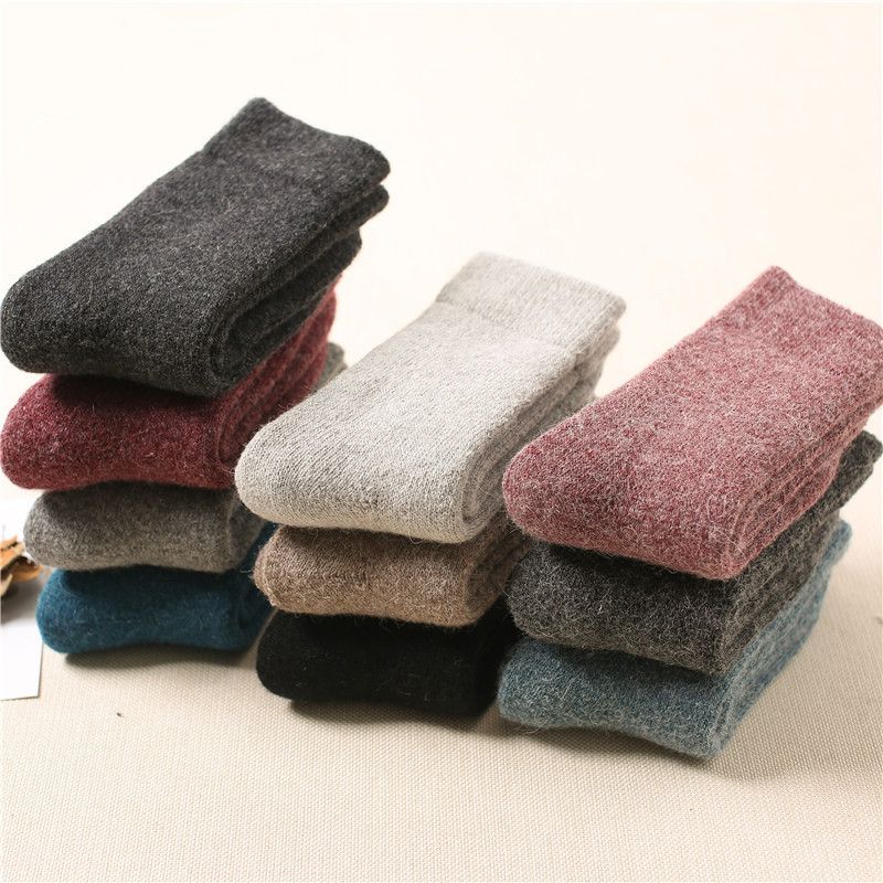 Unisex Lässig Einfarbig Wolle Ankle Socken