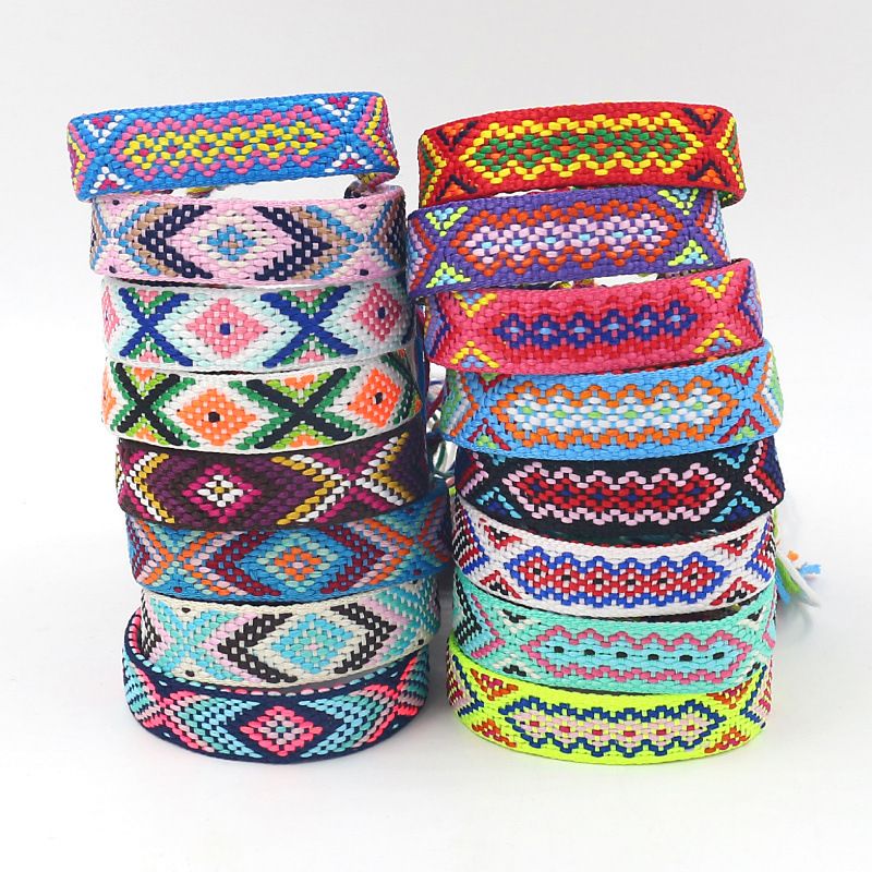 Bracelets Unisexe Polyester À Carreaux De Style Ethnique 1 Pièce