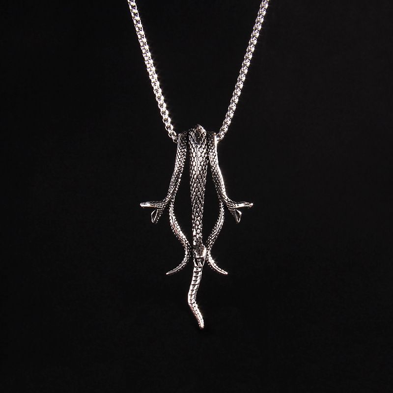 Wholesale Jewelry Fashion Snake 201 Stainless Steel Zinc Alloy Pendant Necklace