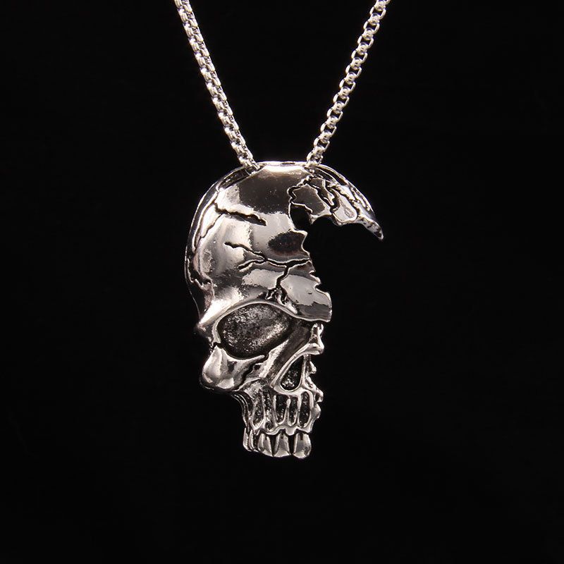 Wholesale Jewelry Fashion Skull 201 Stainless Steel Zinc Alloy Pendant Necklace