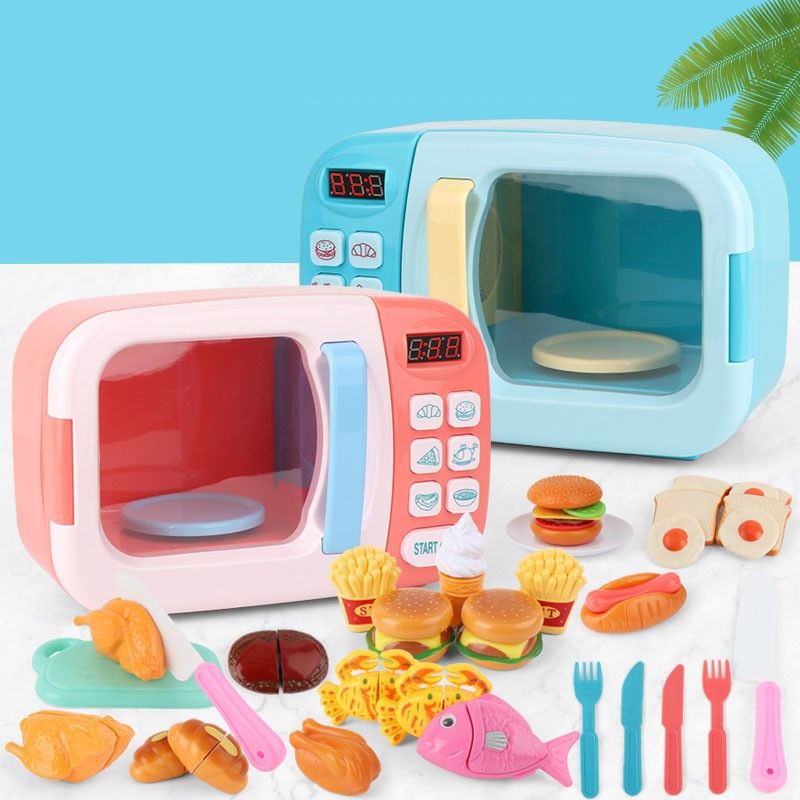 Simulation Small Household Appliances  Kitchen Electric Microwave Children House Cooking Interactive Toy