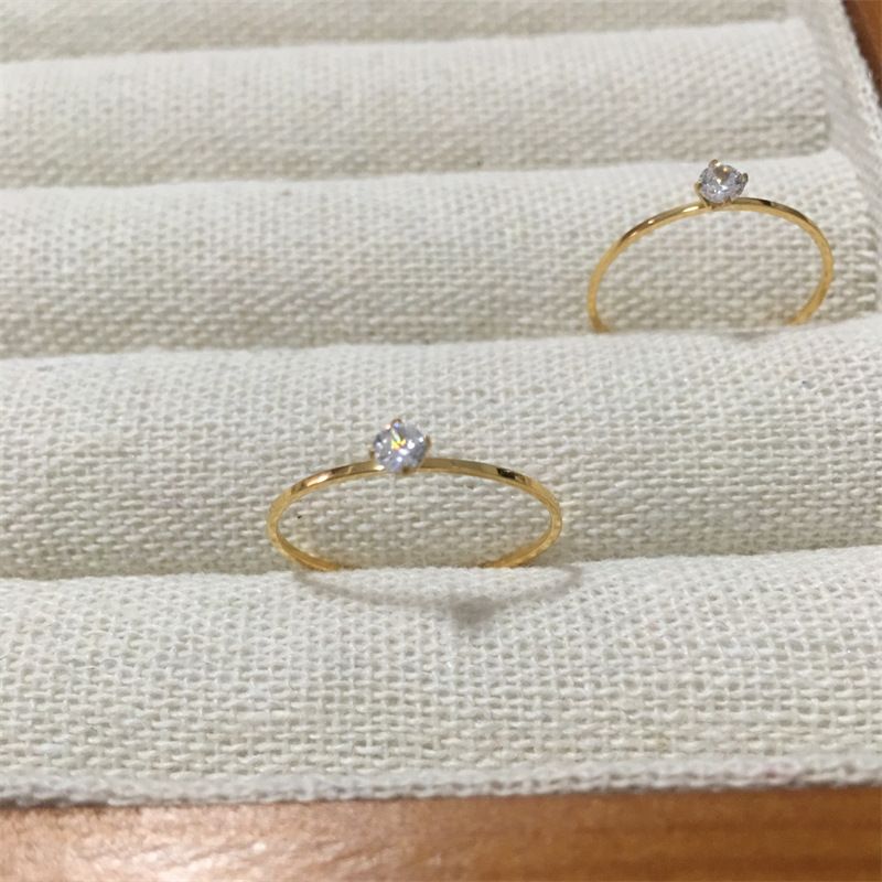 Einfacher Stil Geometrisch Titan Stahl Vergoldet Ringe
