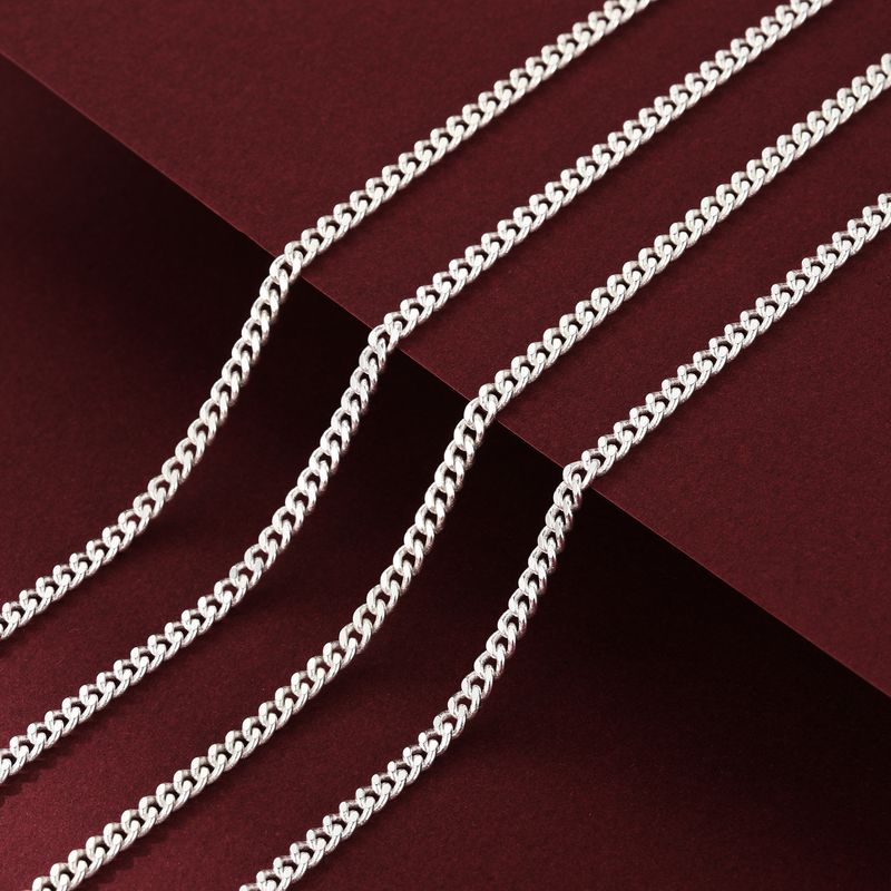 Einfacher Stil Einfarbig Sterling Silber Überzug Halskette 1 Stück