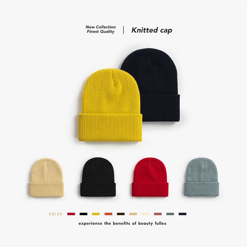 Unisex Fashion Solid Color Crimping Wool Cap