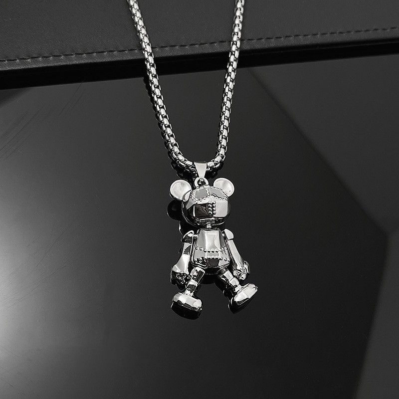 Hip-hop Cartoon Character Titanium Steel Plating Pendant Necklace 1 Piece