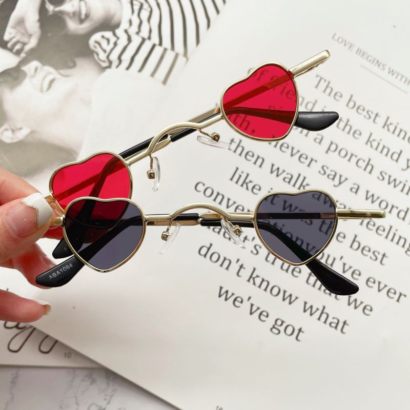 هيب هوب ريترو فاسق شكل القلب الكمبيوتر مرآة على شكل خاص اطار كامل المرأة النظارات الشمسية