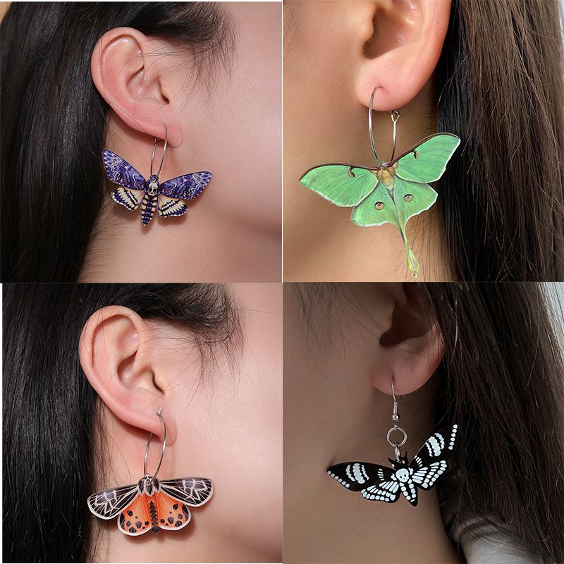 Mode Papillon Arylique Alliage Femmes Des Boucles D'oreilles 1 Paire