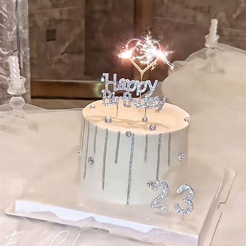 Birthday Letter Alloy Cloth Birthday Cake Decorating Supplies