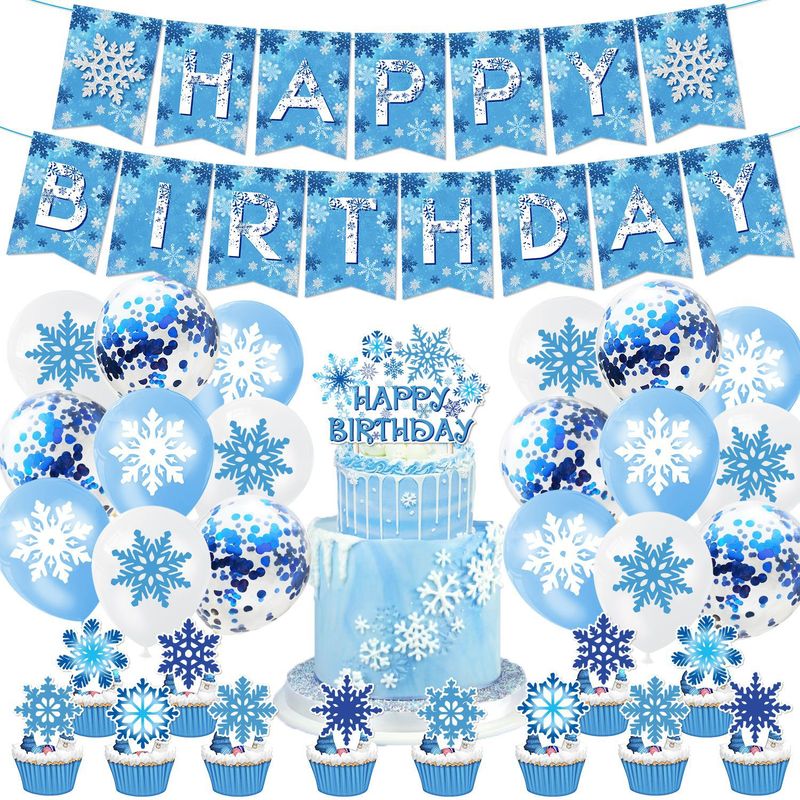 Birthday Snowflake Paper Party Decorative Props 1 Set