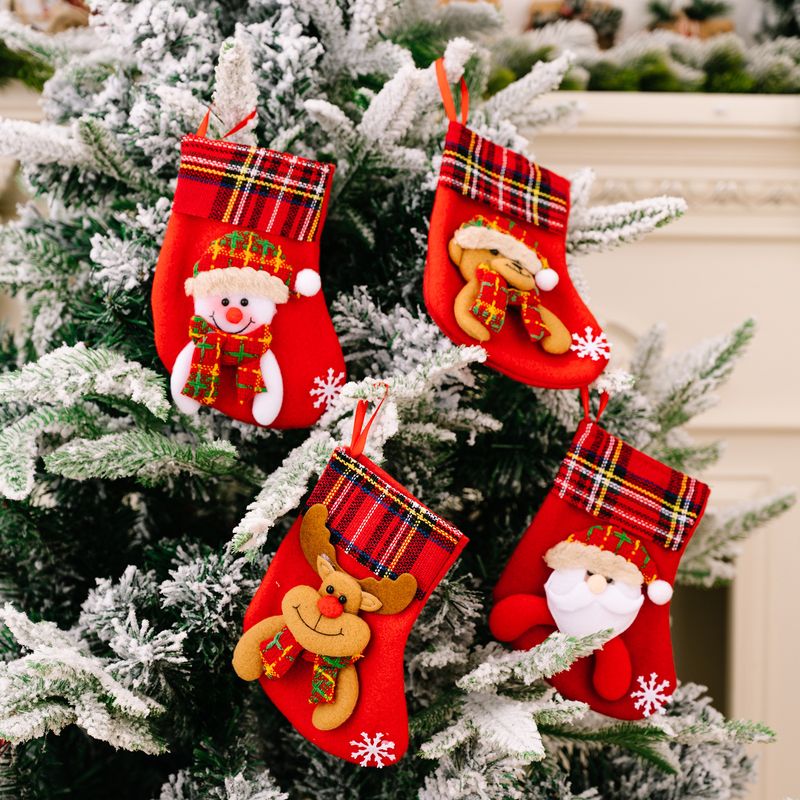 Christmas Cute Bear Snowman Elk Cloth Party Christmas Socks 1 Piece