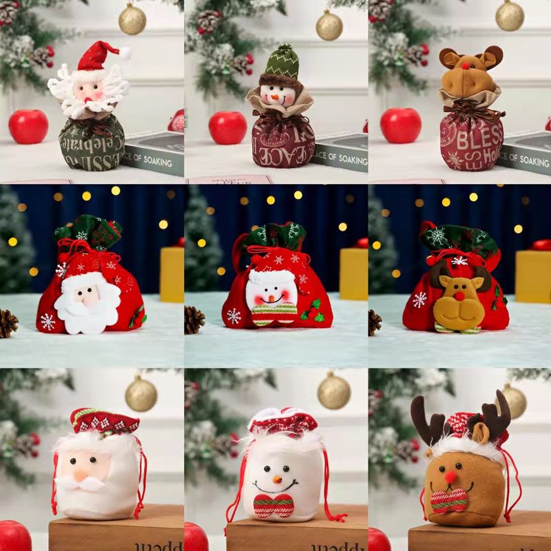 Christmas Fashion Snowman Elk Cloth Party Gift Wrapping Supplies 1 Piece
