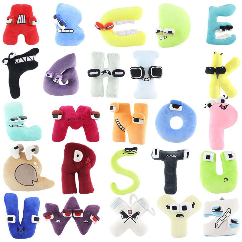 Cute Alphabet Letter Plush Toy Children Enlightenment Education Doll