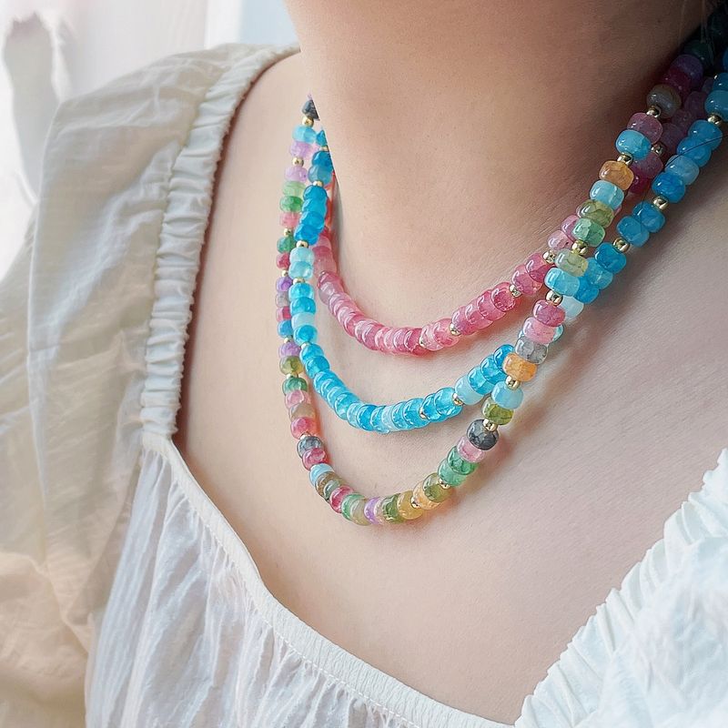 Beach Geometric Artificial Crystal Alloy Women's Necklace Choker 1 Piece