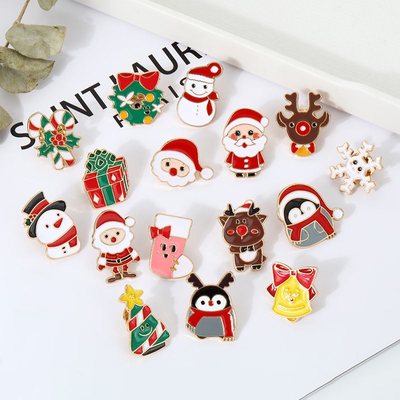 Fashion Santa Claus Metal Women's Brooches