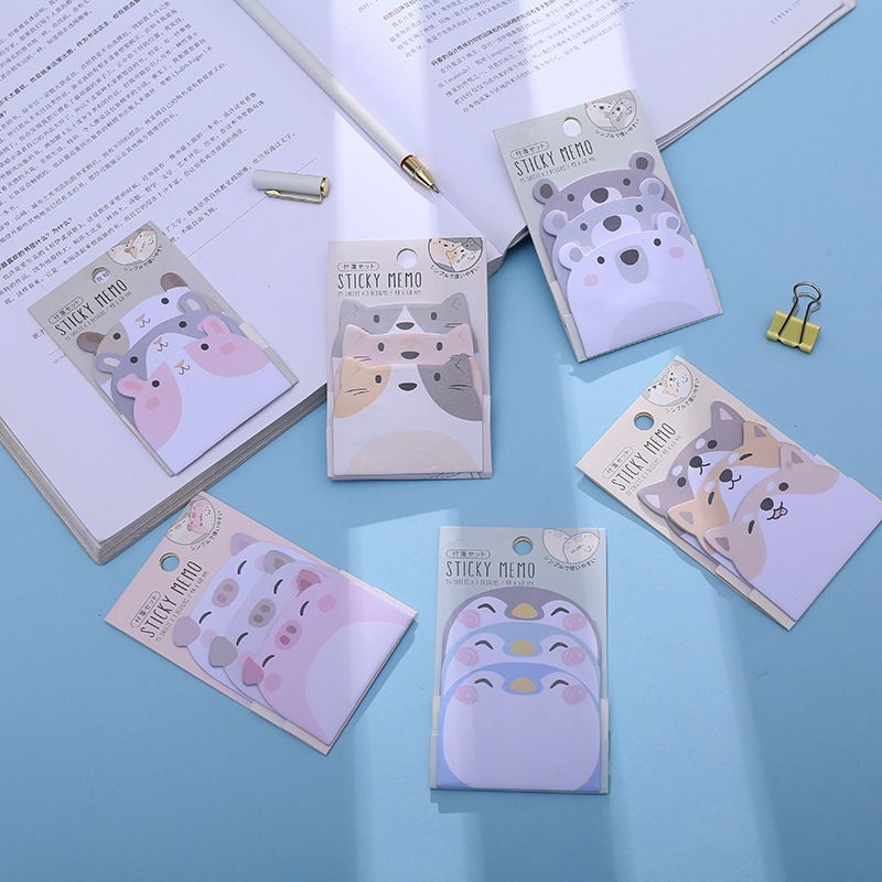 Cute Cartoon Animal Student Small And Portable Sticky Notes