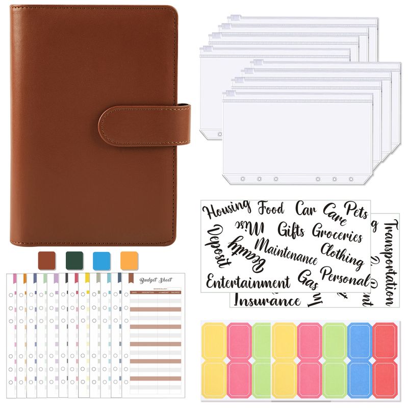 A6 Loose-leaf Pure Color Leather Simple Student Notebook