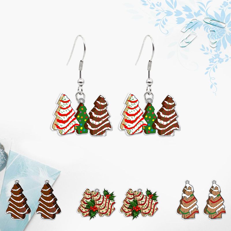 Fashion Christmas Tree Letter Arylic Alloy Christmas Women's Earrings 1 Pair