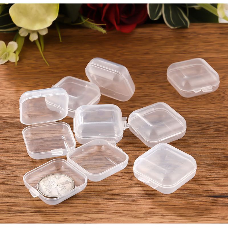 Simple Style Solid Color Plastic Storage Box 1 Piece