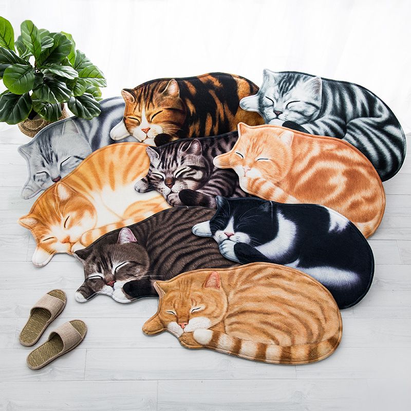 Fashion Cat Polyester Floor Mat