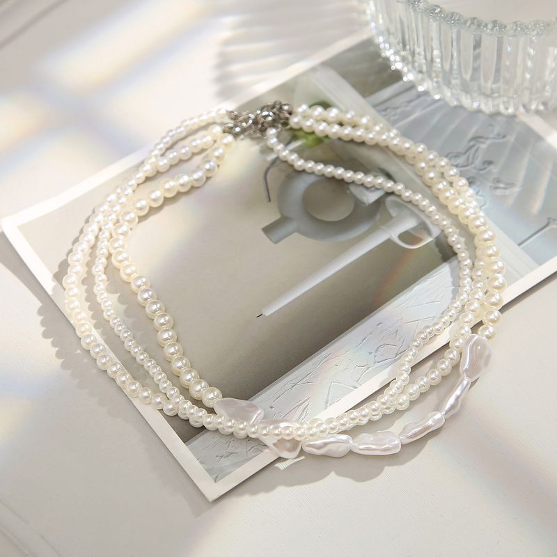 Princess Geometric Artificial Pearl Plating Women's Necklace 1 Piece
