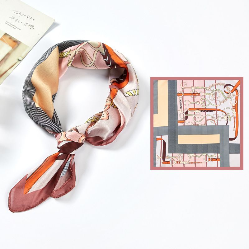 Women's Fashion Flower Polyester Printing Silk Scarves