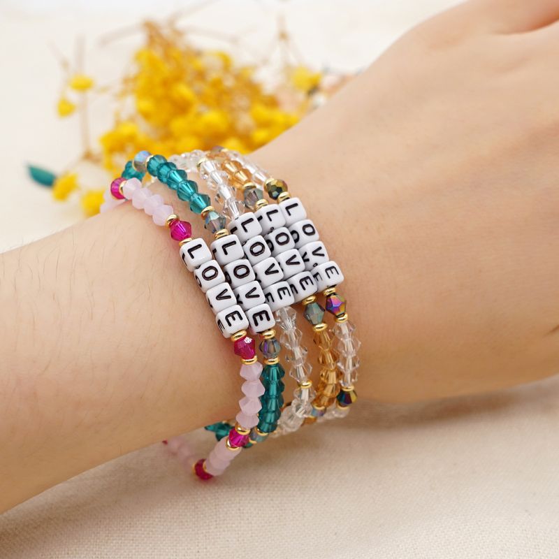 Fashion Letter Beaded Women's Bracelets 1 Piece