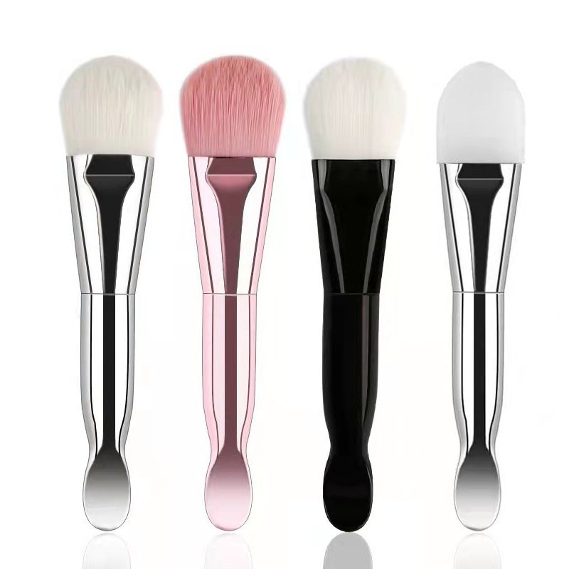 Fashion Silica Gel Aluminum Metal Handle Mask Brushes