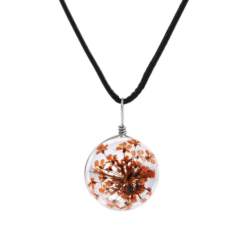 Fashion Flower Crystal Women's Pendant Necklace 1 Piece