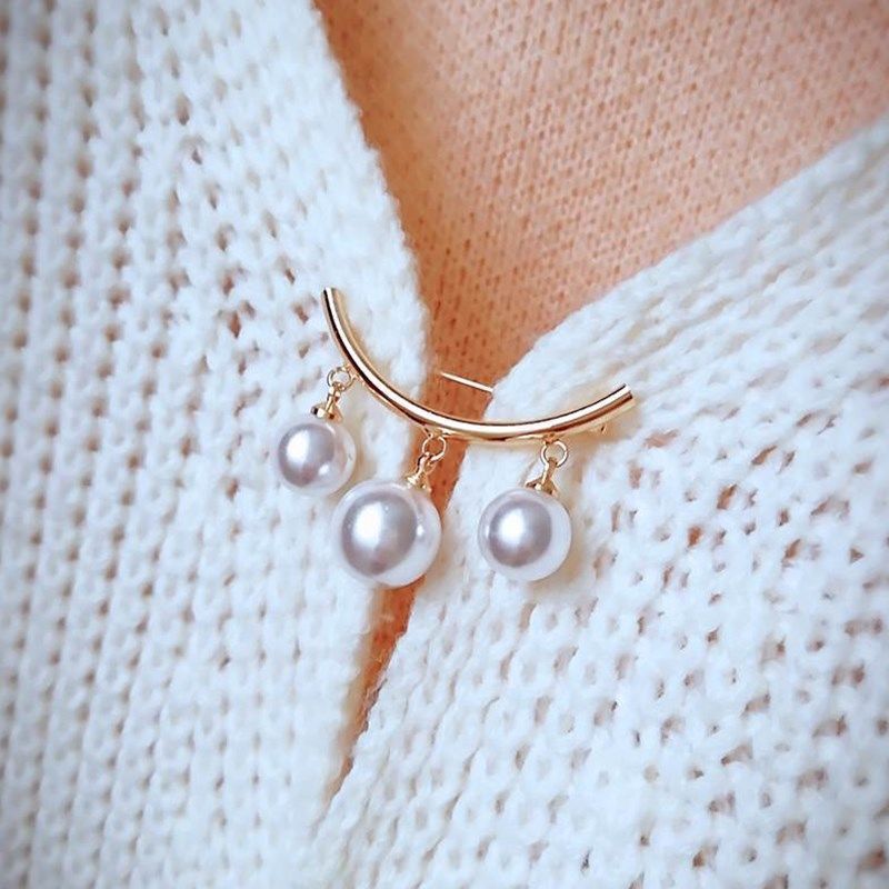 Fashion Bow Knot Alloy Inlay Pearl Women's Brooches