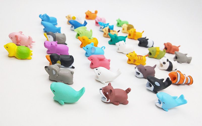 Cross-border Bite Usb Cable Protection Sleeve Cute Animal Shape Anti-break Cable Winder Mobile Phone Charging Cable Protection