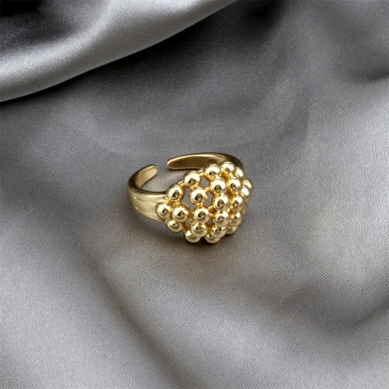 Vintage Style Round Hand Copper Plating Open Ring 1 Piece
