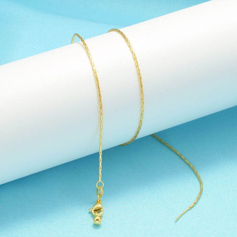 Einfacher Stil Geometrisch Kupfer Vergoldet Halskette In Masse